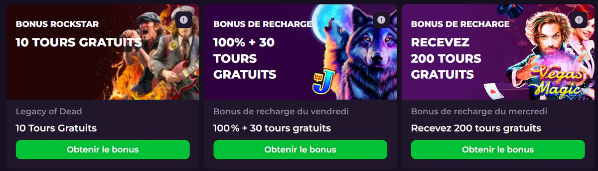 Ce que Rockstar Casino récompense